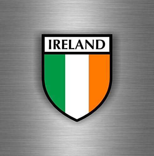 Akachafactory Selbstklebend Sticker Auto Tuning Motorrad Flagge Wappen Irland irische