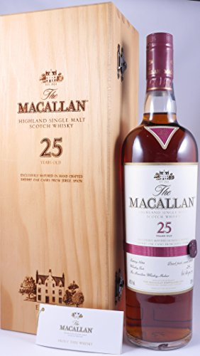 Macallan 25 Years Sherry Oak Highland Single Malt Scotch Whisky 43,0% - eine der wenigen Abfüllungen eines legendären Scotch