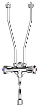 Thermoflow QMIX10 Robinet mélangeur à Deux poignées pour Le Rangement sur la Table, Chromée, (H x B x T): 240 x 100 x 40 mm