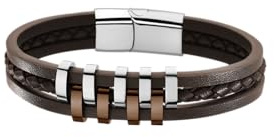 Lotus Style Herrenarmband Edelstahl 316L Armband de Design | Elegant, Bequem und Wasserdicht, Herrenarmbänder, Braun 215.00 mm LS1838-2/3, Ideal als Geschenk