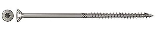 fischer Power-Fast FPF-ST 8,0 x 200 A2P - Spanplattenschrauben mit Teilgewinde und Senkkopf, zur Befestigung von tragenden Bauteilen in Holz, nicht rostender Stahl - 50 Stück - Art.-Nr. 657520