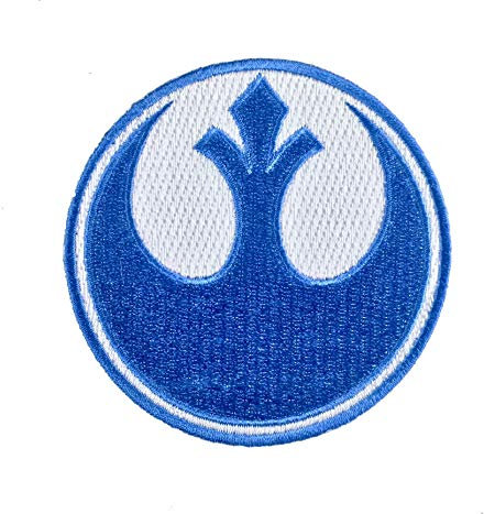 Rebel Alliance Blue Squadron Embroidered Iron on Patch. Size 75mm in Diameter.