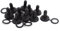 sourcing map 10Stk. 12mm Gewinde wasserdicht Kippschalter Gummikappe Abdeckung Schutz schwarz DE de