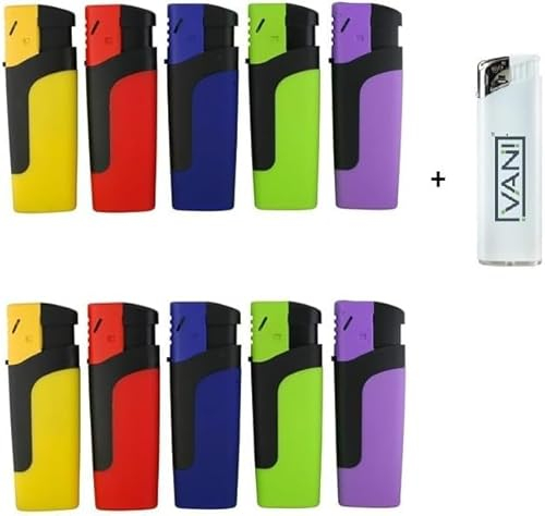 SturmfeuerzeugeTurbo Jetflame Nachfüllbar Elektronik Feuerzeuge Flameless Lighter (25) + gratis 1 x Feuerzeug