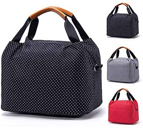 CALIYO Lunchtasche Kühltasche klein Isoliertasche wassedicht Lunchbag mit Reißverschluss Thermotasche faltbar für Arbeit, Schule und unterwegs 9 Liter