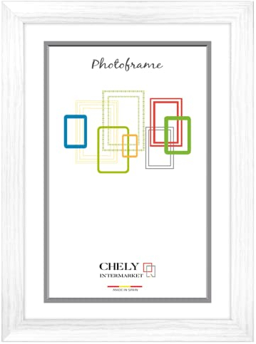 CHELY INTERMARKET MOD257 Marco Fotos Pared 50X70Cm Blanco Madera Elegante Marcos Para Cuadros Marcos Fotos Grandes Marcos Pared Hogar Oficina Diploma Certificados Decoracion Interior