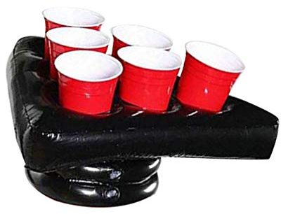 NUOBESTY 1stk Trinkspiele Aufblasbarer Getränkehalter Pong-trinkspiel Pool Pong Rack Bier Aufblasbares Bier Pong Rack Aufblasbare Pong-hüte Aufblasbarer 6 Becher Halter Zubehör Tischtennis