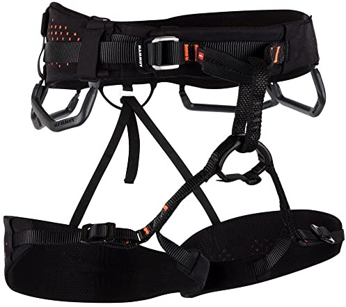 Mammut Comfort Fast Adjust Harness Men| Klettergurt für Herren| Black-Safety orange, S| Polyester