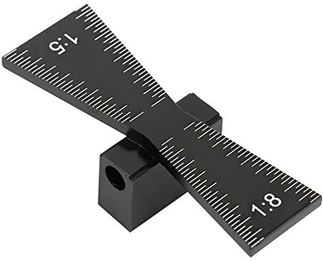 Yosoo Health Gear Dovetail Marking Jig, 1:5 1:8 Dovetail Marker, Dovetail Marking Gauge with Scale for DIY Wooden Joints Hand Cut Joints, Woodworking Carpentry Measuring Tool
