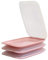Design 3X Aufschnittboxen/Frischhalteboxen/Frischhaltedose stapelbar in der Farbe Rosa geeignet für Aufschnitt wie Wurst und Käse und vieles mehr in der Größe 25x17x3.3cm