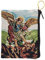 Needzo Saint Michael Gobelin-Rosenkranz-Tasche mit Reißverschluss, Geschenk für katholische Frauen, 10,2 x 15,2 cm, Blau / Gold, 6L x 4W, Klassisch