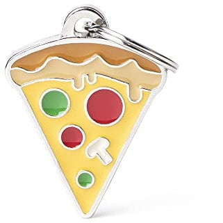 My Family Placa de Identificación para perro Made in Italy, Pizza, Colección Food