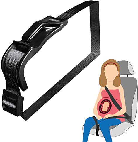 Cintura Di Sicurezza Per Incinta, Cintura Per Auto Gravidanza-Adattatore Omologato, Regolabile Per Comfort E Sicurezza-Colore Nero
