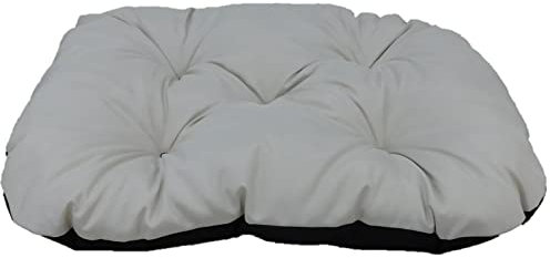 Dogs4Life stilvolles, wasserbeständiges Hundebett aus hochwertigem Codura PVC-Material - antiallergen, strapazierfähig und langlebig - leicht zu reinigen (L (120 x 90 cm), Beige)
