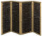 TETZNER&JENTZSCH Paulina Paravent aus Weide 240 x 180 cm (4X 60 x 180 cm) 4-teilig mit Scharnieren