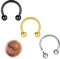 ESHIONER G23 Titan Septum Ringe Hufeisen Piercing Daith Tragus Lip Ring Nasenring Nasenpiercing Dünn Klein Conch Hypoallergen 18G 8MM Schwarz Gold Silber 3PCS Septum Piercing Schmuck Damen
