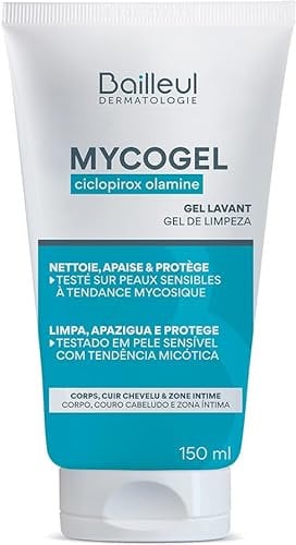 Bailleul | Mycogel | Gel detergente contro le micosi cutanee | Deterge, lenisce e protegge | Pelle e mucose genitali sensibili a tendenza micotica | 94% di ingredienti di origine naturale | 150 ml