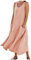 Robe Longue Femme Boheme Ete sans Manche avec Poche Robe de Femme Grande Taille Vintage Lin 2024 Chic et Elegant Grande Taille Casual Marque Robe Chic Couleur Uni Fluide Grande Taille #2 Rose 3XL
