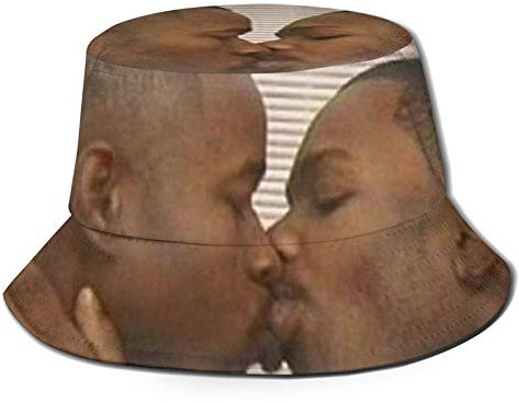 Ljirgdh Two Black Men Kissing Meme Uni Bucket Hat Summer Travel Beach Sun Hats Outdoor Cap, braun