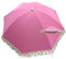 ACHZYFT Parasol De Terrasse à Franges De 1,6M, Parasol De Jardin Rose Avec Pompons, Hauteur Réglable, Pour Extérieur, Jardin, Cour, Terrasse, Fête, Restaurant, Café (sans Base)(Size:1.45M,Color:Rose)