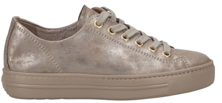 Paul Green Damen Pauls, Frauen Low-Top Sneaker,Sportschuhe,Freizeitschuhe,Turnschuhe,Laufschuhe,schnürschuhe,Beige Metallic (Champagne),38 EU / 5 UK