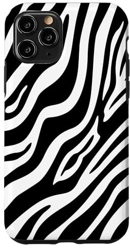 Hülle für iPhone 11 Pro Handyhülle Zebra Muster Weiß Schwarz