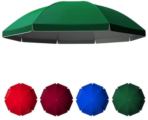 GSKDZG Toile De Rechange Pour Parasol De Jardin Rond Housse De Rechange À 8/10 Baleines Dessus De Parapluie Auvent De Rechange Imperméable Toile De Parasol De Marché(Green,2.8m/9.2ft (8 Ribs))
