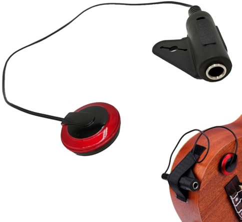 Chitarra Pickup, Pickup Piezo per Chitarra, Contatto Microfono Trasduttore, Pickup Piezo Trasduttore, Trasduttore Elettrico Acustico con Cavo, per Chitarra, Violino, Ukulele, Mandolino, Basso