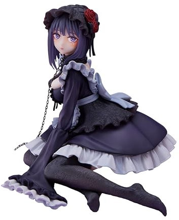 Lzrong My Dress-Up Darling Statua Shizuku Kuroe Figure, 15 cm, abito viola anime, modello di posizione seduta, scultura in PVC, da collezione, decorazione per desktop, regalo per i fan