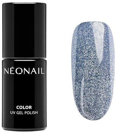 NEONAIL Smalto Semipermanente Unghie 7,2 ml - Smalto Blu Polar Sparkle - Smalti Gel Per Unghie UV Led - Nail Polish - NEONAIL Colori - Smalto Unghie