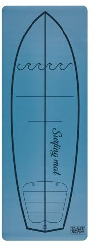 Balance Board Pro | Surfing Mat | Surftraining Pop Up | Verbessert die Pop-Up Technik | Surfbrett | Yogamatte für Surfer - Umweltfreundlich Rutschfest (Dark Blue)