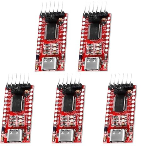 AYWHP Adaptadores seriales USB-C a TTL 5 PCS FT232RL USB a TTL Adaptador serie Module para 3.3V y 5V compatible con Arduino