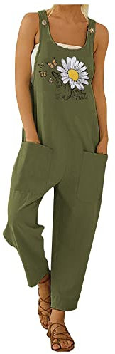 Latzhose Damen Gartenhose Schwangerschaft Garten Arbeitskleidung Romper Latzhosen Für Overall Kostüm Arbeitshose Sommer Grün, XL