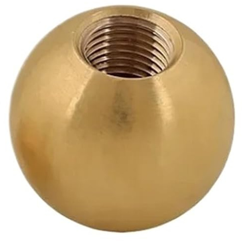 1-10 Pezzi Dia M3 M4 M5 M6 M10 M12 Filettatura Sferica Ottone Puro Rame Dado A Sfera Pieno Forato Rotondo Con Foro Filettato Decorare Cieco(M5x10x0.8mm 10pcs)
