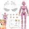 Modulare Actionfiguren: Spielzeug zum Bauen, mobile Charaktere, austauschbares Set für kreative Kinder, lustiges Block-Set für die Entwicklung von motorischen Fähigkeiten, POI-Aktivität