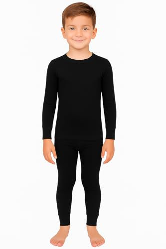 L S U Boys Girls Thermal base layer Set Full Sleeve Top & Bottom Trouser Leggings Unisex winter Underwear Set