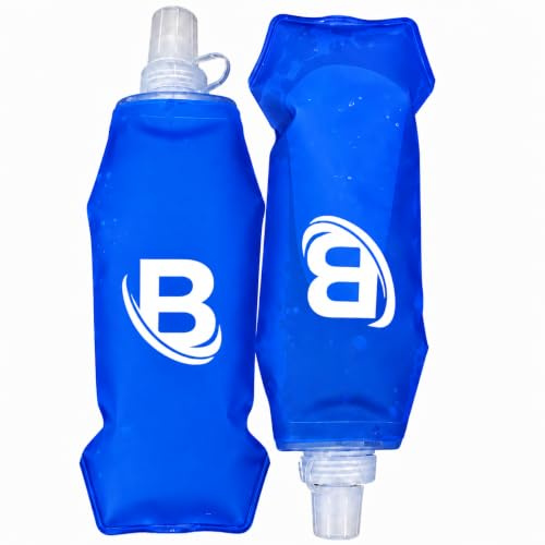 Blend & Bloom 2X Soft Flask Running Water Bottle 500ml,Foldable Flexible Collapsible Water Bottle, Soft Flask for Hydration Running Vest