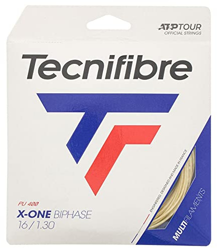 Tecnifibre X-One Biphase 1.18 Tennis String Set, Colors- Natural