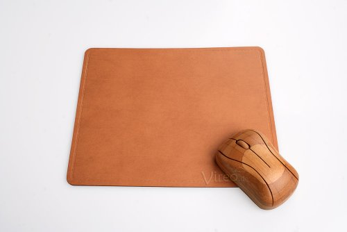 Mousepad Mauspad aus echtem Leder Made in Germany Natur/braun