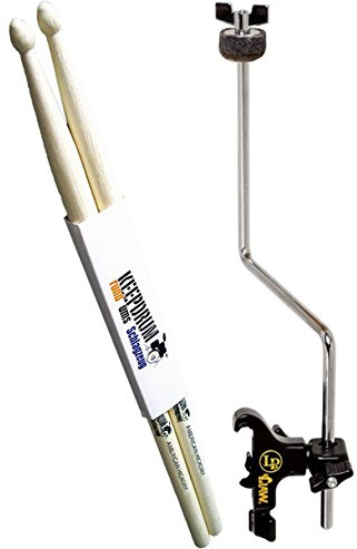 LP Latin Percussion LP592S-X Splash Claw Klemmhalter Beckenarm + keepdrum Drumsticks
