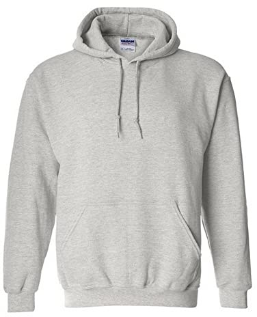 Gildan Heavy Blend Adult Unisex Hooded Sweatshirt/Hoodie (L) (Ash)