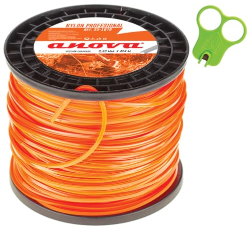 hilo nylon desbrozadora cuadrado 3.30mmx424m corta hilos de regalo