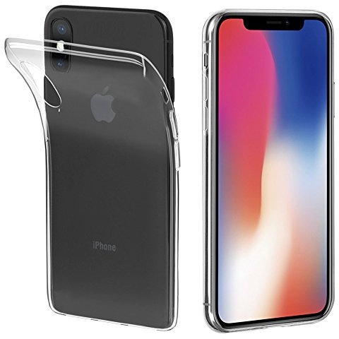 ebestStar - Cover per iPhone X, iPhone XS Apple, Custodia Silicone Trasparente, Protezione TPU Antiurto, Morbida Sottile Slim, Trasparente