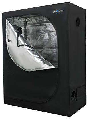 SunStream Hydroponic 4x2 FT Grow Tent 48x24x60(120x60x150cm) for Indoor Seedling Plant Growing, Water-Resistant LightProof 600D Oxford Mylar Grow Tents
