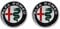 Alfa Romeo Logo Offizielle 3D Aufkleber, Durchmesser: 21 mm, Zweier-Set