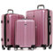 FERGÉ Kofferset 3 teilig Hartschale erweiterbar Toulouse Reisekoffer Trolley-Set (Handgepäck, L, XL) 3er Set Hartschalenkoffer Roll-Koffer 4 Rollen 100% ABS pink