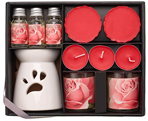 Zuvo Scented Candle Gift and Hamper Set of 11 Piece | Rose Smell Candles Pack Gifts for Men and Women | Birthday, Mother's Day, Valentines Day, Christmas, Anniversary, House Warming