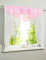 Yaland Voile Scheibengardine mit Falten Landhaus-Look Raffrollo mit Stangendurchzug (BxH 80x80cm, pink) 1 Stück