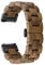AIYIBEN Cinturino in legno 20mm, compatibile con Samsung Galaxy Watch Active/Active 2, 40/42/44mm Cinturino in legno in acciaio inossidabile Cinturino a sgancio rapido (Noce + Nero)