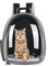 PETCUTE Sac Transport Chat, Portatif Sac à Dos pour Chien Chat,Sac à Dos Respirant pour Chat et Chien,Sac à Bulles Capsule Approuvé par Les Compagnies Aériennes pour Voyage Noir